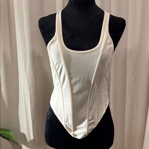 Micas Elegant Cream Crop Top